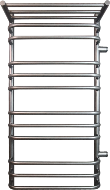 Полотенцесушитель водяной Indigo Brace LBCW100-50PGFM-б/п-60 с полкой, graphite metallic