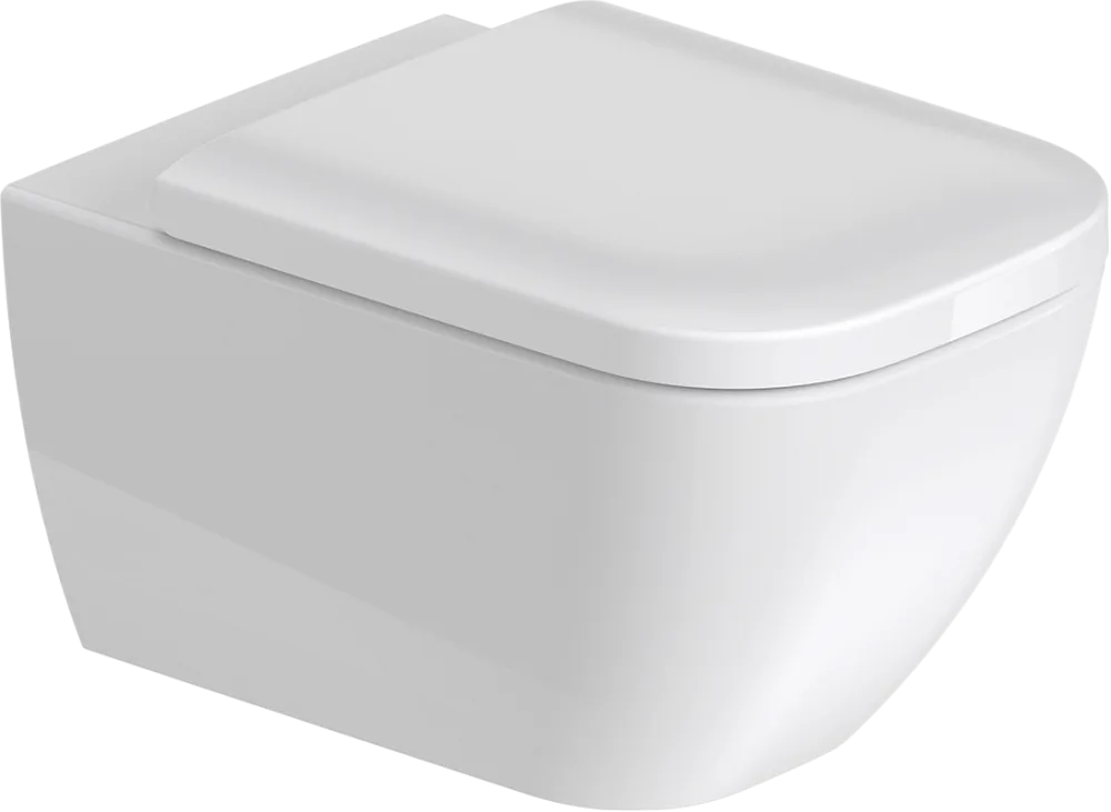 Унитаз подвесной Duravit Happy D.2 2222090000 64590000 с микролифтом, безободковый, белый Sancos — официальный сайт