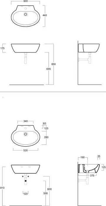 Накладная раковина Simas LFTSpazio LFTSpazio LFT24 60 см
