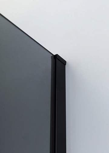 Душевой уголок Cezares Slider AH 2 90/100-100/110 Grigio Nero профиль черный, стекло серое