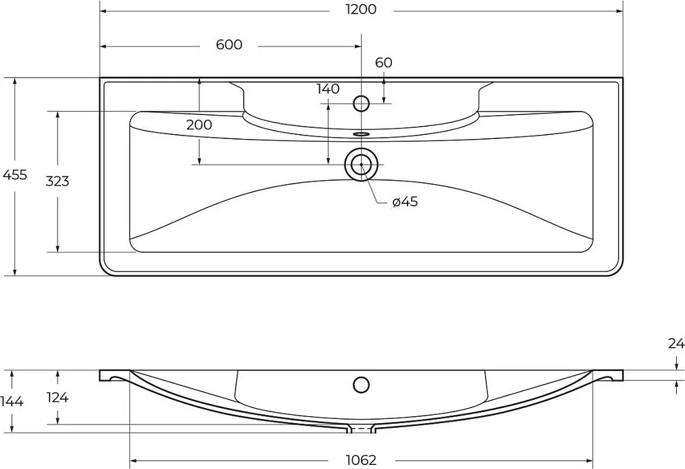 Мебельная раковина BelBagno BB1200/455-LV-ART-ALR-NERO черная матовая Sancos — официальный сайт