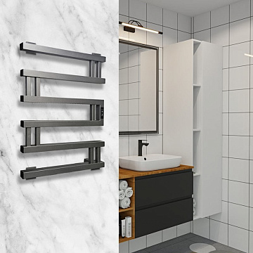 Полотенцесушитель электрический Indigo Muza DGM60-50GFMRt graphite metallic