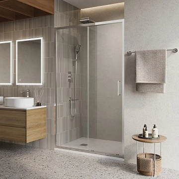 Душевая дверь в нишу BelBagno Luce BF-1-120-C-Cr профиль хром, стекло прозрачное