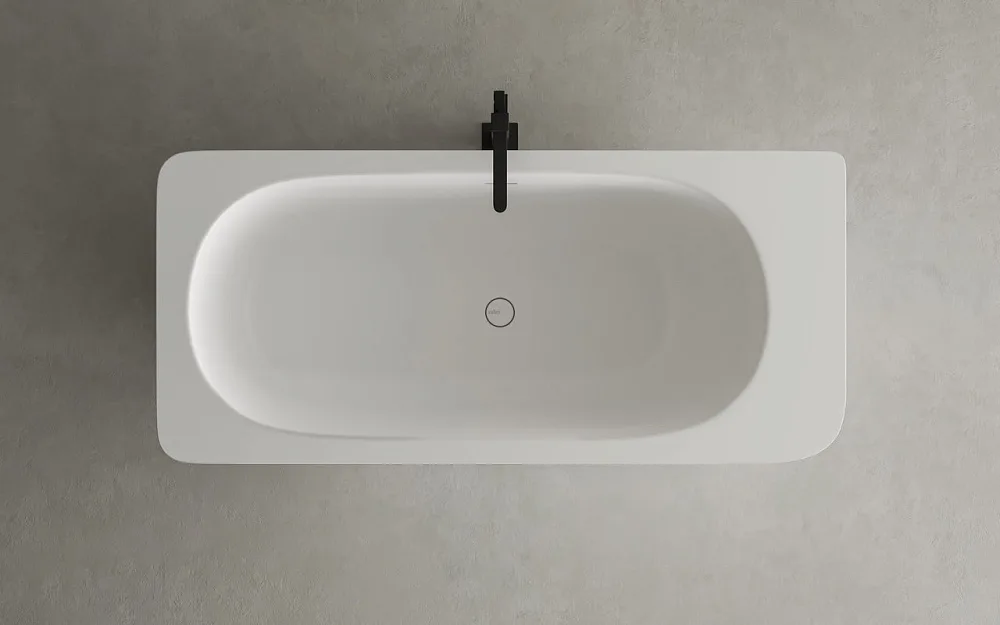 Ванна из искусственного камня Salini Ninfea S-Stone 180x80 см, отдельностоящая, матовая белая, со сл Sancos — официальный сайт