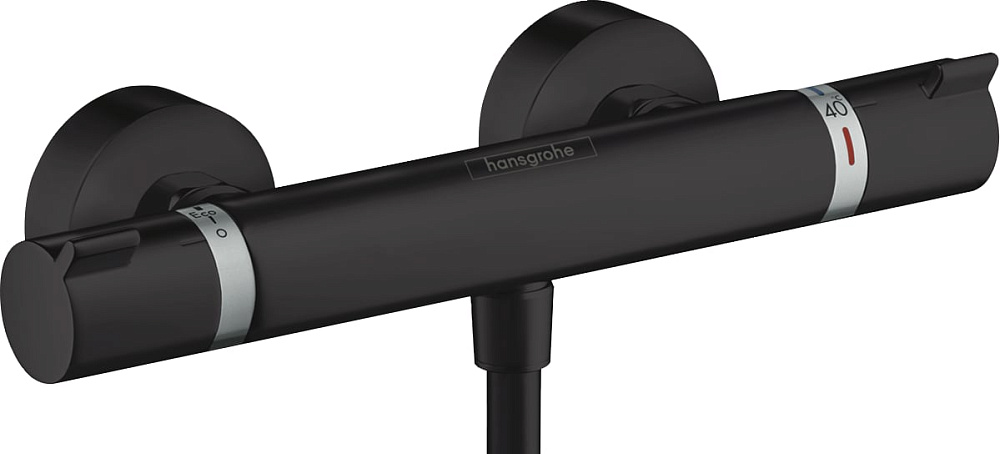 Термостатический смеситель Hansgrohe Ecostat Comfort 13116670 для душа, матовый черный