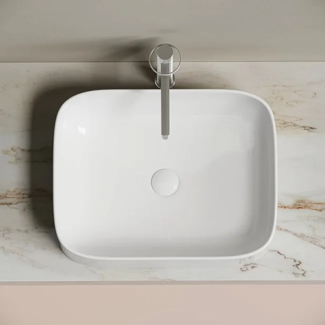 Накладная раковина Ceramicanova Element CN6052 белая глянцевая Sancos — Оригинал