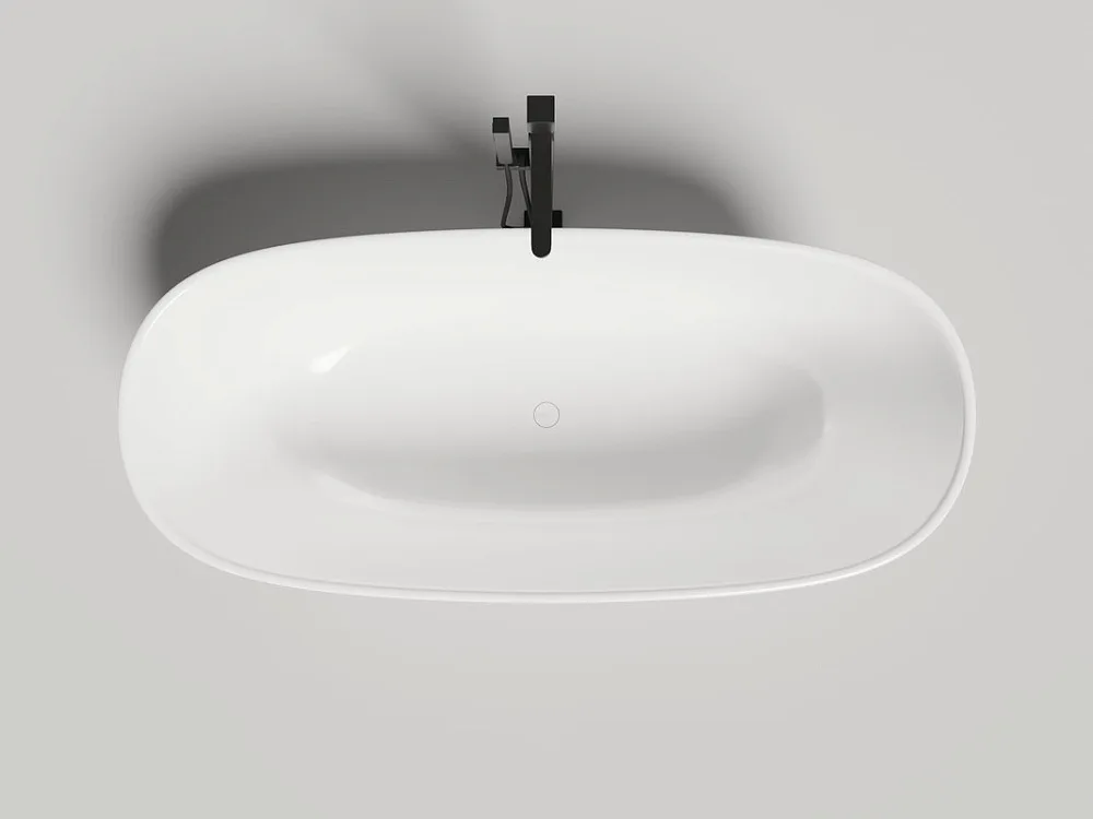 Ванна из искусственного камня Salini Greca In S-Stone 180x80 см, отдельностоящая, матовая белая, ова Sancos — официальный сайт