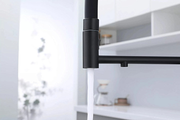 Смеситель для кухни Paulmark Nexus Ne213999-AN с гибким изливом, антрацит