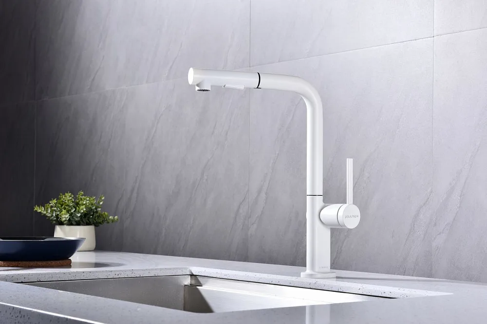 Смеситель для кухни Paulmark Neo Ne214419-WH, белый матовый Sancos — официальный сайт