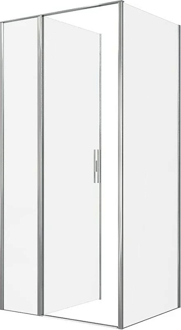 Душевой уголок Allen Brau Priority 100x80, профиль хром, стекло прозрачное