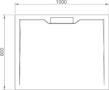 Поддон для душа RGW Stone Tray STE MB 100x80, черный мрамор
