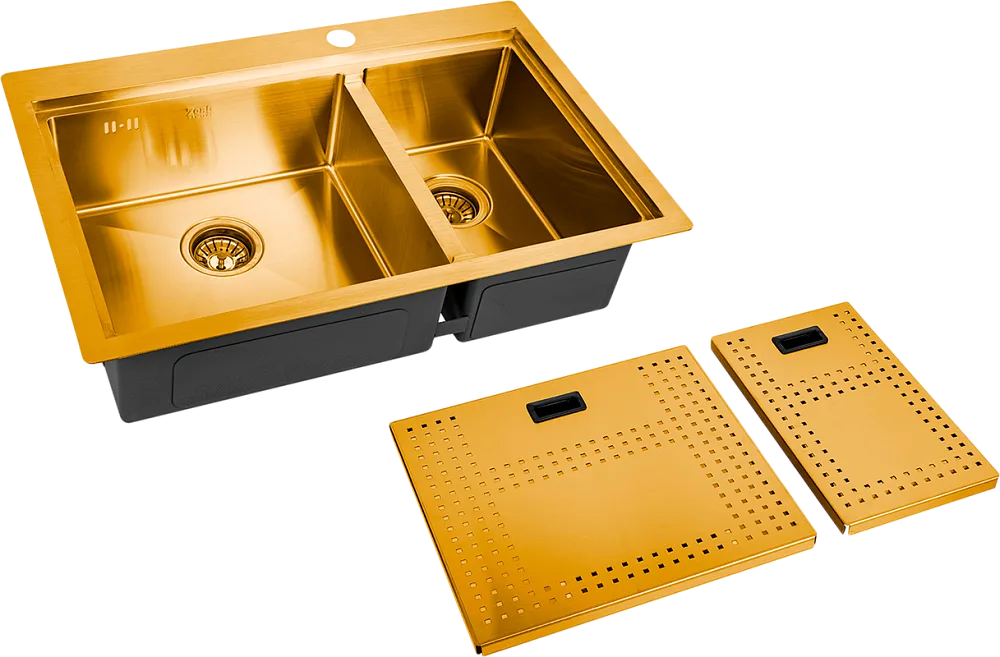 Мойка кухонная Zorg Master N-78-2-52-L Bronze Sancos — официальный сайт