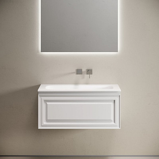 Тумба с раковиной Sancos Very 90 подвесная, bianco, раковина СN7019wx