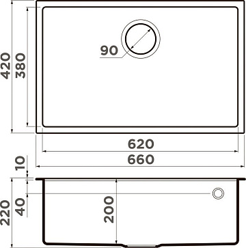 Мойка кухонная Omoikiri Tedori 66-U-GR leningrad grey