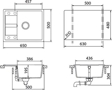 Мойка кухонная Schock Optima 50D Cristalite саббиа