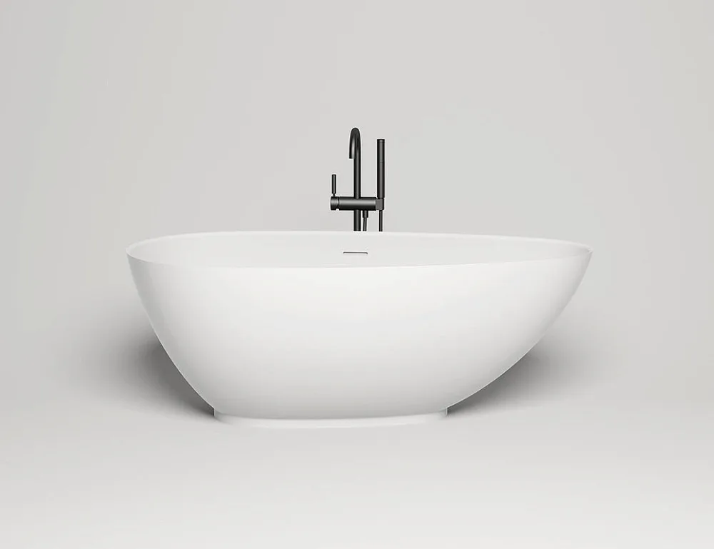 Ванна из искусственного камня Salini Paola S-Stone 160x75 см, отдельностоящая, матовая белая, овальн Sancos — официальный сайт