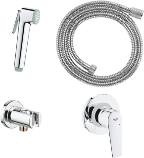 Гигиенический душ Grohe BauFlow 29328000 со смесителем, С ВНУТРЕННЕЙ ЧАСТЬЮ, хром