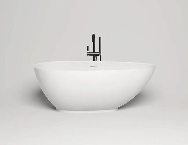 Ванна из искусственного камня Salini Paola S-Sense 170x85 см, отдельностоящая, белая, овальная, со с Sancos — Оригинал