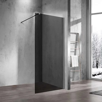 Душевая перегородка Vincea Walk-in VSW-1H120CGGM 120 см, профиль вороненая сталь, стекло тонированно