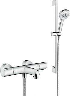 Термостатический смеситель Hansgrohe Ecostat 1001 CL ВМ 13201000, + Душевой гарнитур Hansgrohe Crome