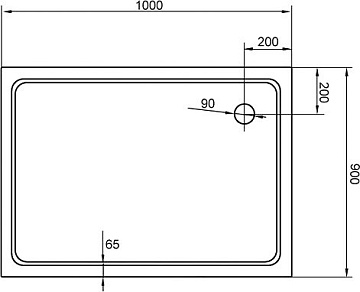 Поддон для душа Cezares Tray SMC TRAY-M-AH-100/90-35-W