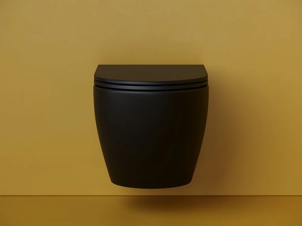 Подвесной унитаз Ceramicanova Metropol Торнадо безободковый, CN4002TMB черный матовый Sancos — официальный сайт
