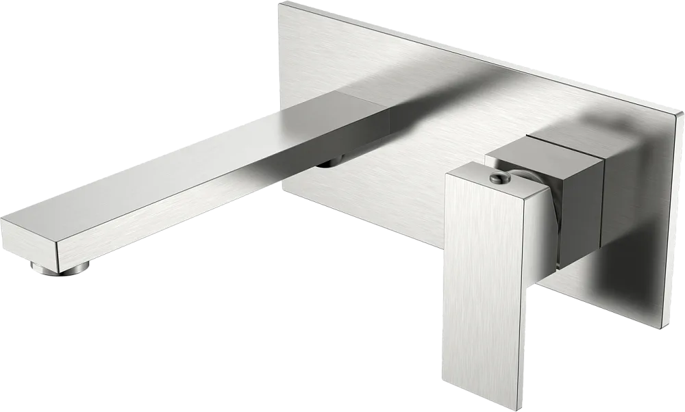 Смеситель для раковины Boheme Qubic 475-NB С ВНУТРЕННЕЙ ЧАСТЬЮ, brushed nickel Sancos — официальный сайт