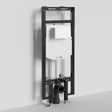 Система инсталляции для унитазов Wasserkraft Dinkel 58TLT.010.ME.WM02, с кнопкой смыва матовой белой