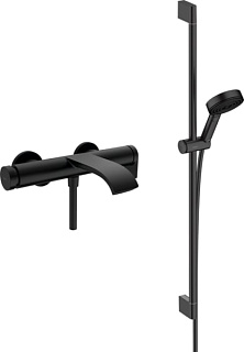 Смеситель для ванны с душем Hansgrohe Vivenis 75420670, + Душевой гарнитур Hansgrohe Pulsify Relaxat