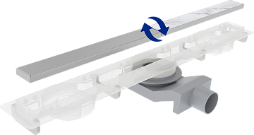 Душевой трап (лоток) Plumberia Selection PSM Modular 100 см, нержавеющая сталь матовая