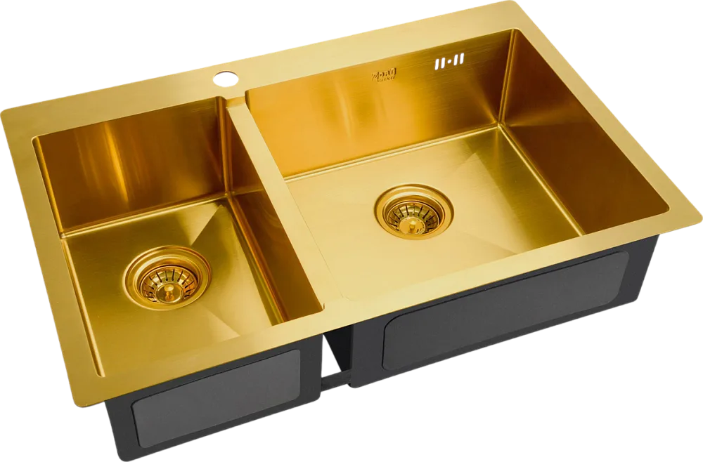 Мойка кухонная Zorg Inox PVD SZR-78-2-51 R bronze Sancos — официальный сайт