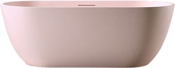 Ванна из искусственного камня Abber Frankfurt AM9941MP 170x75 см, отдельностоящая, матовая розовая, 