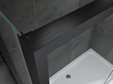Душевой уголок Abber Komfort AG93130B-S102B 130х100 см, профиль черный, стекло прозрачное