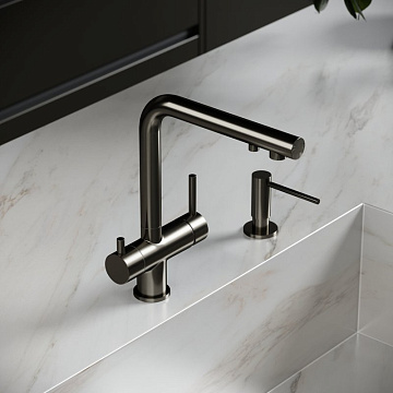 Смеситель для кухни Sancos Foster SC4014GG под фильтр, вороненая сталь