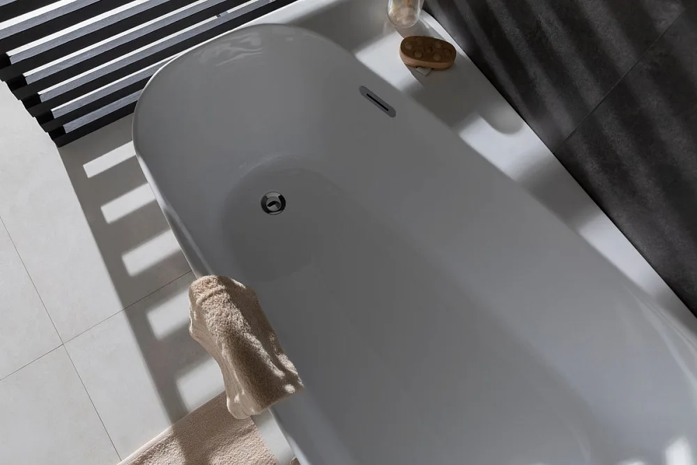 Акриловая ванна Allen Brau Priority 1 170x80 см, отдельностоящая, белая, овальная, на ножках, со сли Sancos — официальный сайт
