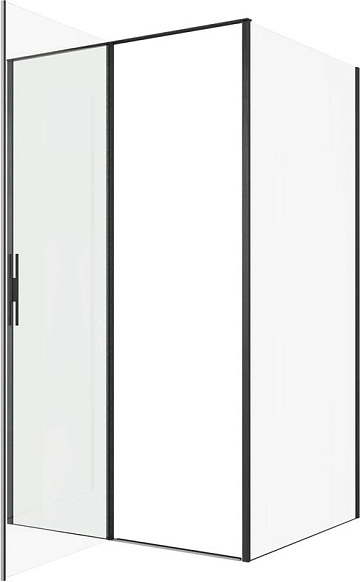 Душевой уголок Allen Brau Priority 120x80, профиль черный браш, стекло прозрачное