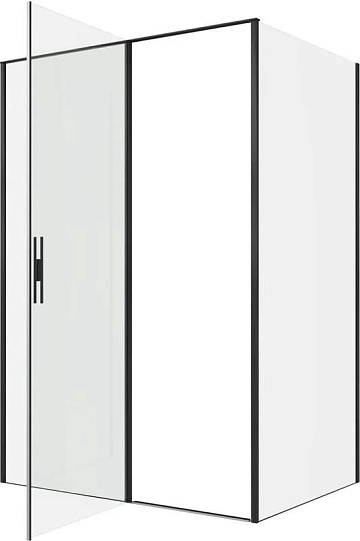 Душевой уголок Allen Brau Priority 140x100, профиль черный браш, стекло прозрачное