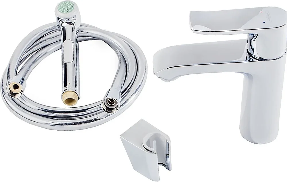 Смеситель для раковины Hansgrohe Metris 31285000 для раковины с гигиеническим душем Sancos — официальный сайт