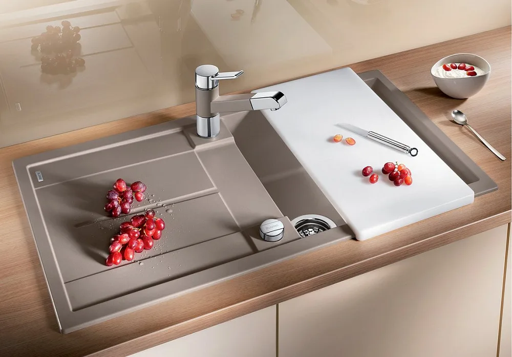 Мойка кухонная Blanco Metra 5S 517348 серый беж Sancos — официальный сайт