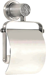 Держатель туалетной бумаги Boheme Royal Cristal Chrome с крышкой