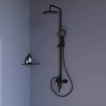 Душевая стойка RGW Shower Panels SP-25B, матовый черный