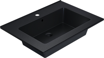 Мебельная раковина Uperwood Parma Quartz 291003003 65 см, матовая черная, космос