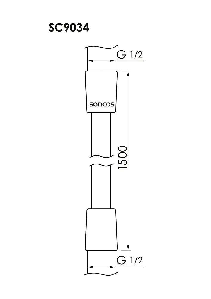 Душевой шланг Sancos SC9034BB 150 см, брашированная бронза Sancos — официальный сайт