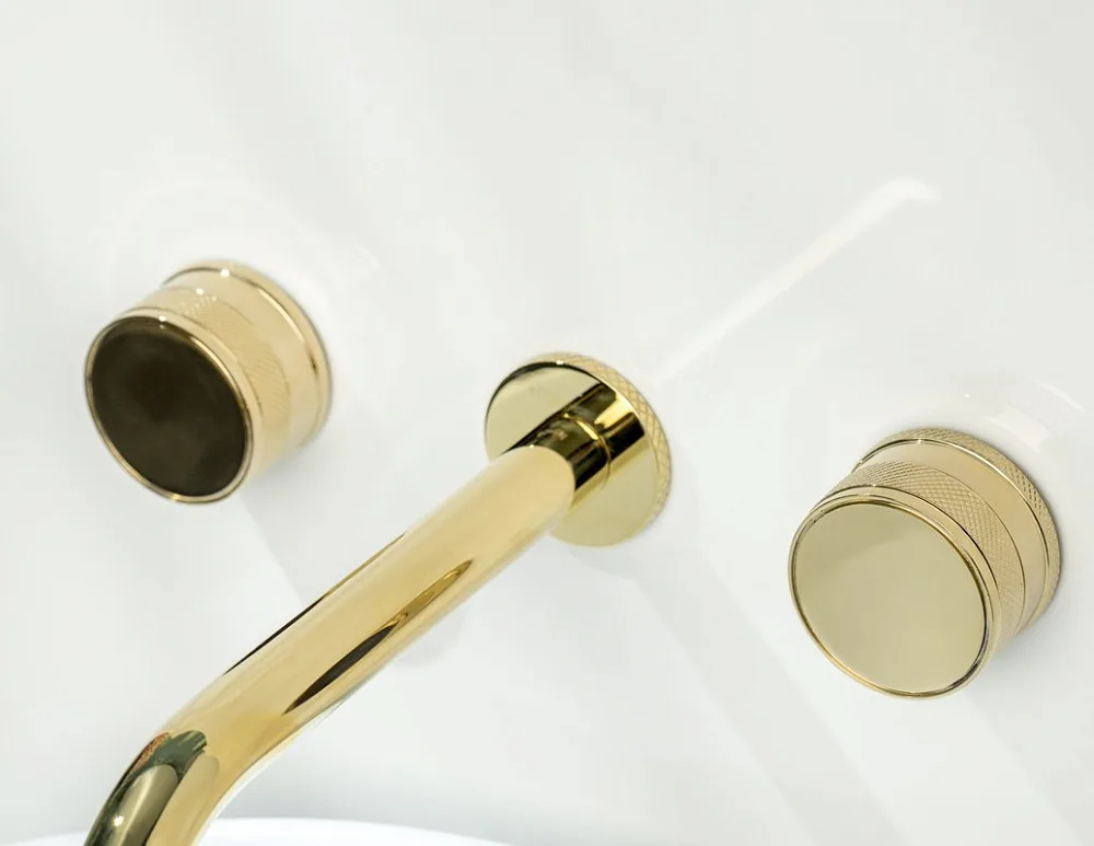 Смеситель для раковины Boheme Prestige 152-2-G-PR С ВНУТРЕННЕЙ ЧАСТЬЮ, золото Sancos — официальный сайт