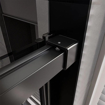Дверь для душевого уголка Veconi Premium Trento PTD-40B 130 см, профиль черный матовый, стекло прозр