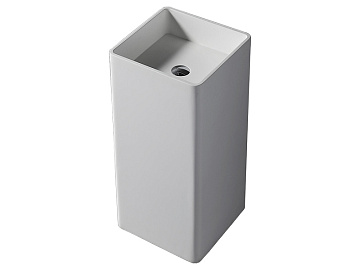 Раковина Uni-Flow Kube FS502-400 Gloss White слив в стену