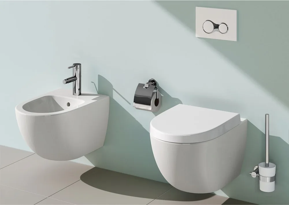Крышка-сиденье VitrA Sento с микролифтом, петли хром Sancos — официальный сайт