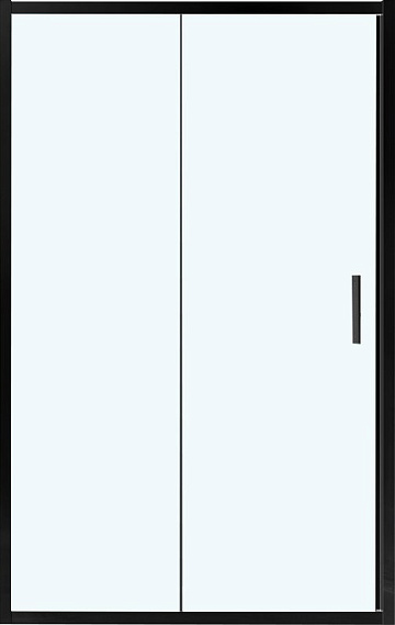 Душевая дверь в нишу Vincea Garda VDS-1G120CLB 120 см, профиль черный, стекло прозрачное