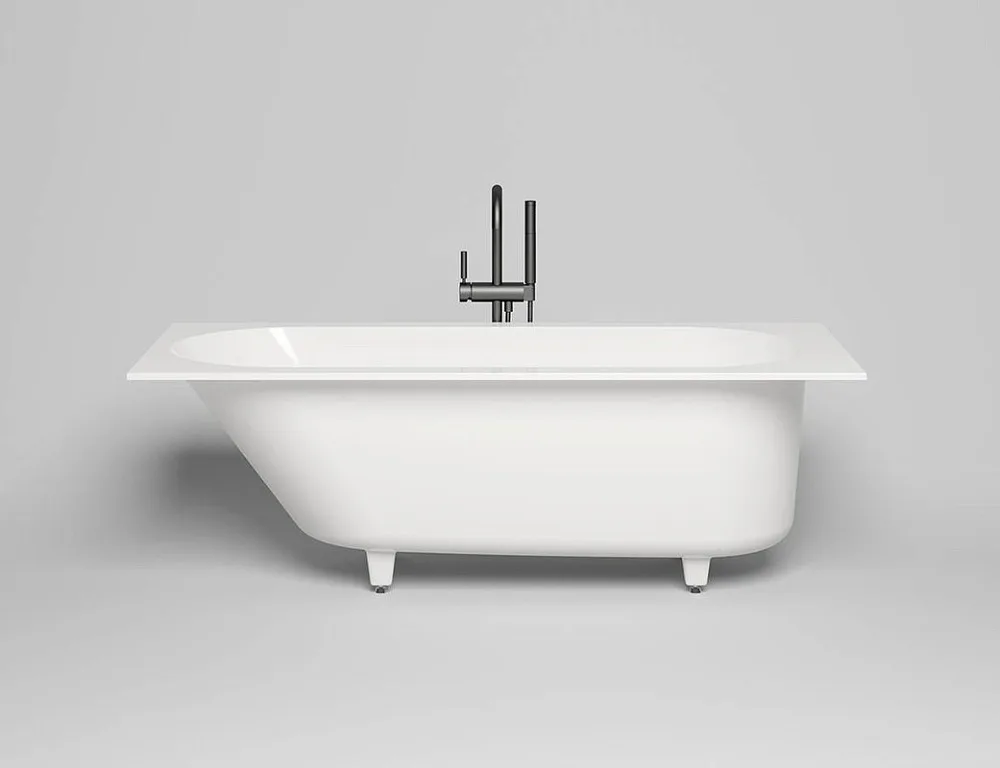 Ванна из искусственного камня Salini Ornella S-Sense 180x80 см, встраиваемая, матовая белая, на ножк Sancos — официальный сайт