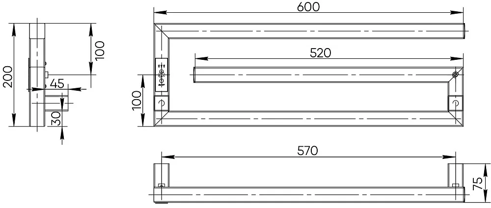Полотенцесушитель электрический Indigo Sigma DGSIG20-60BRLt 20х60, черный муар Sancos — официальный сайт
